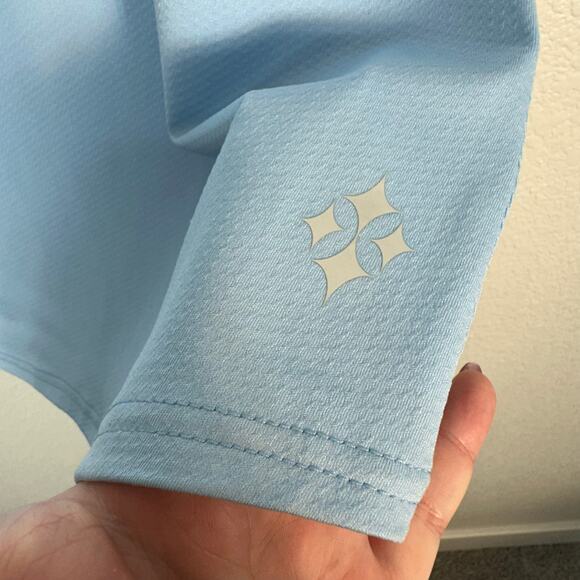 Jofit Womens Cutaway Ribbed Mock Neck Golf Active Tank Top in Blue Size Large - Picture 6 of 11